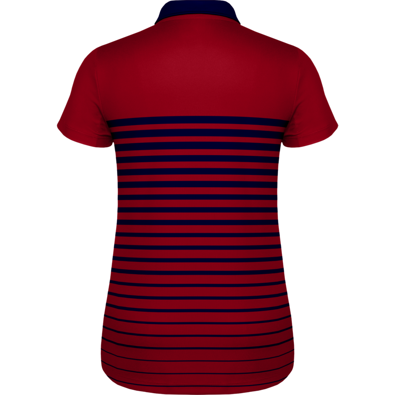 Red & Blue Striped Polo Shirt