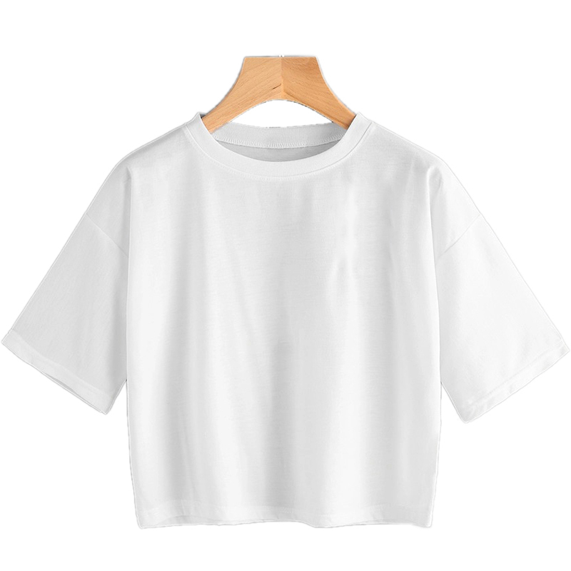 White Crop Tee