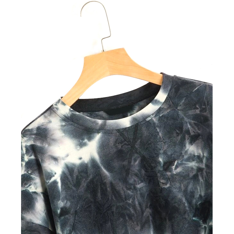 Drop Shoulder Tie Dye Crop Tee